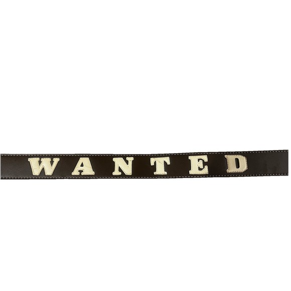 Paul Frank Accessories - Vintage Y2K Paul Frank WANTED Belt USA Brown White Size XS 90s